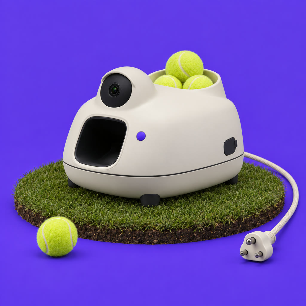 the whooooof Yard, concept render: a weatherproof launcher and camera in Midnight with a Howl detail